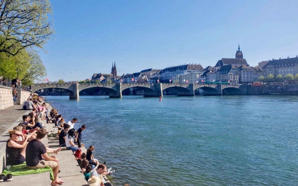 berges du Rhin à Bâle